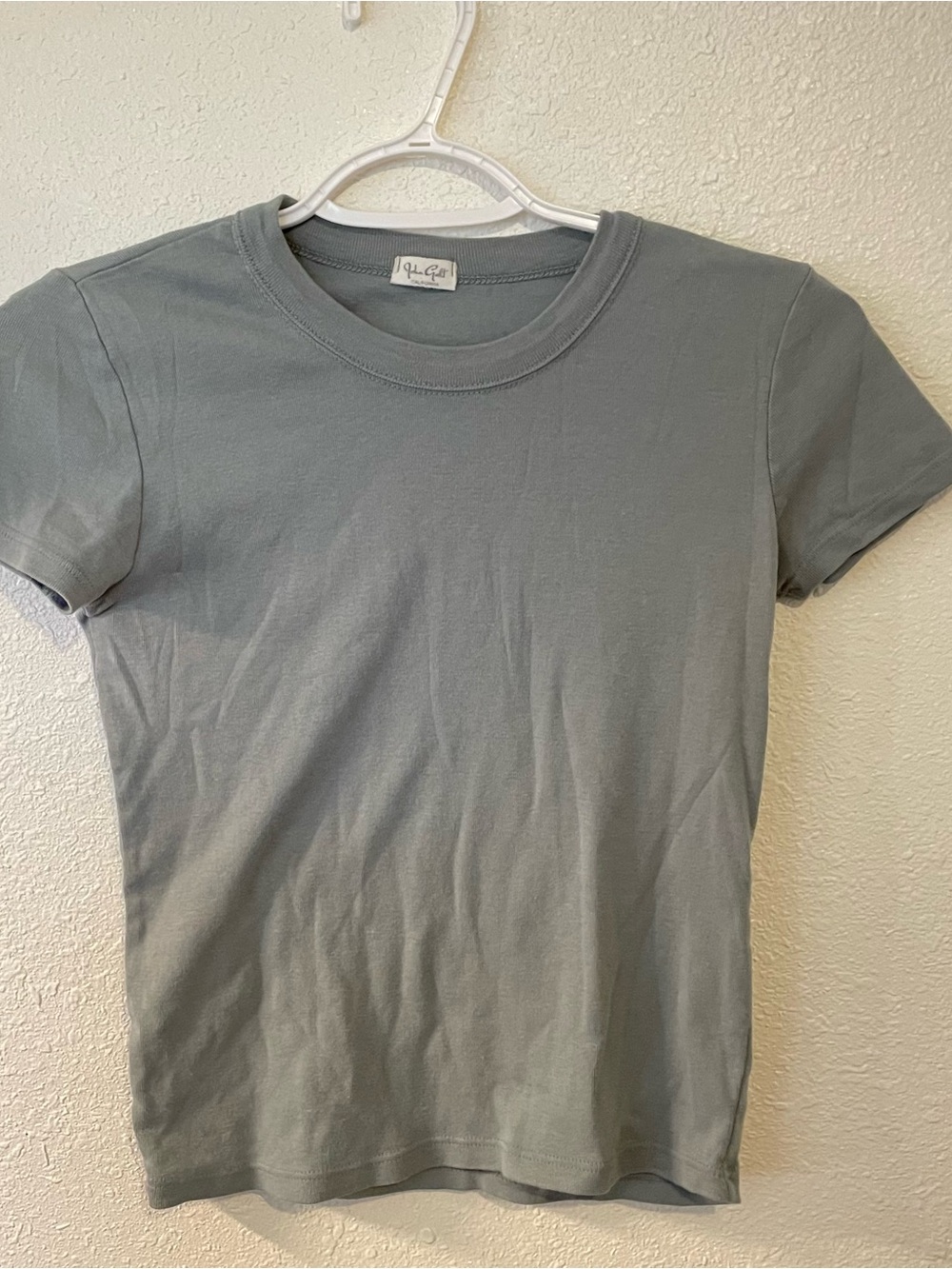 J. Crew Women's Short Sleeve Crop Tee in Sage Green